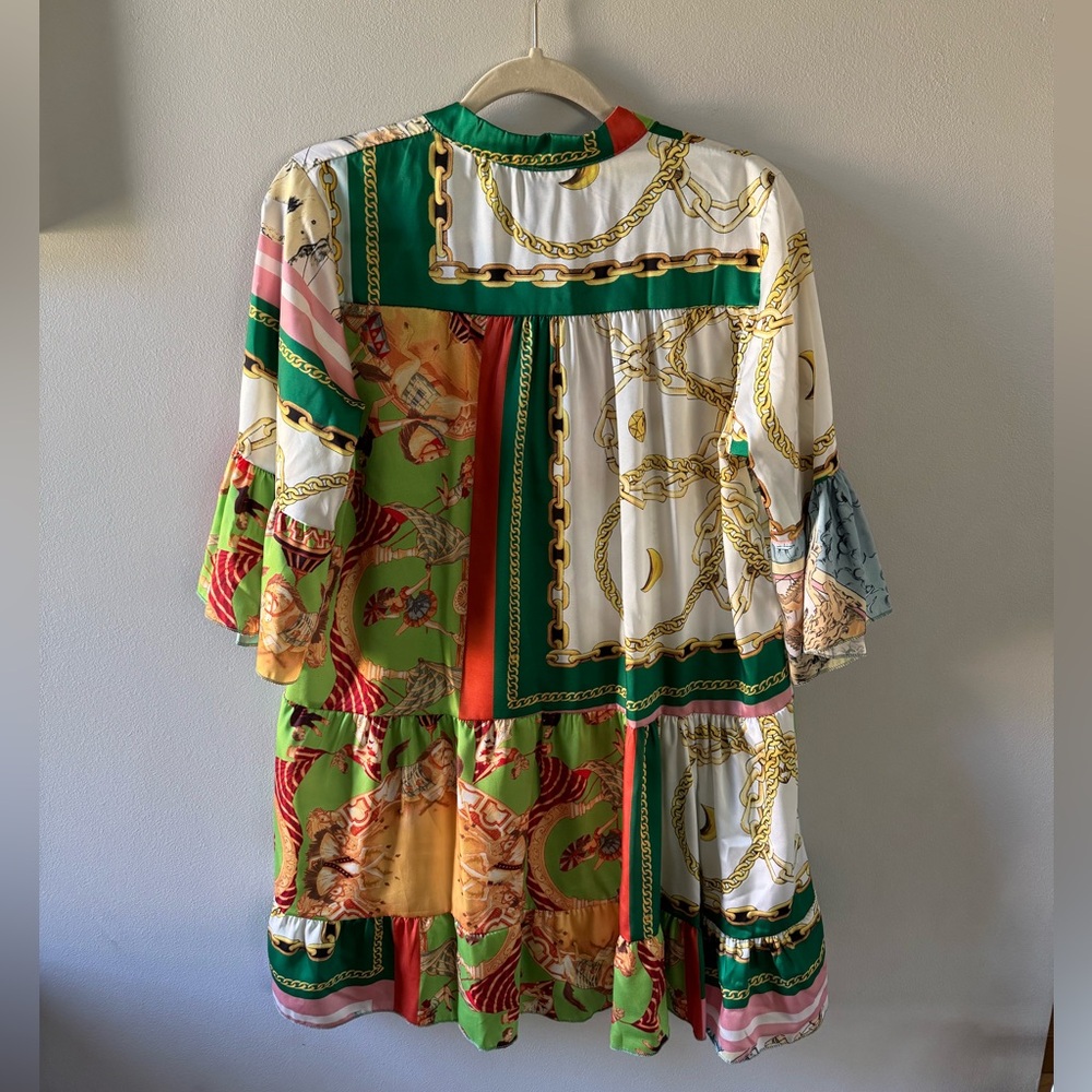 Colorful Chain Print Dress - Picture 3 of 3